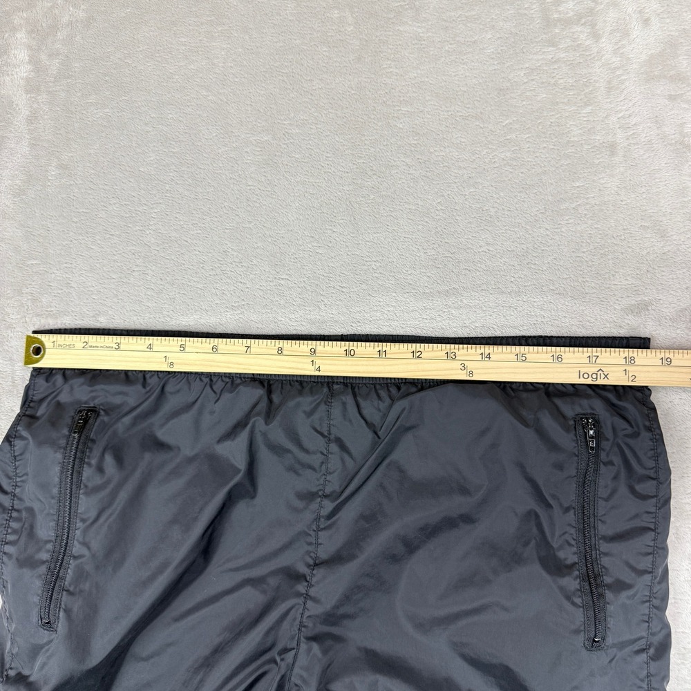 VTG Nike Track Pants Mens M Black Windbreaker Lined Ankle Zip Sportswear Y2K - Picture 7 of 14